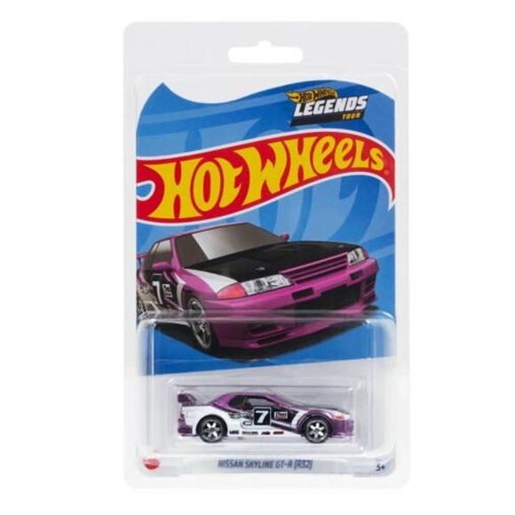 2022 HOT WHEELS LEGENDS TOUR NISSAN SKYLINE GT-R R32 PURPLE + FLAG - Picture 2 of 5